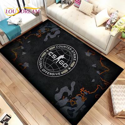 CS GO,Game Gamer,Counter Strike Area Rug,Carpet Rug for Home Living Room Children Bedroom Sofa Doormat Decor,Non-slip Floor Mat