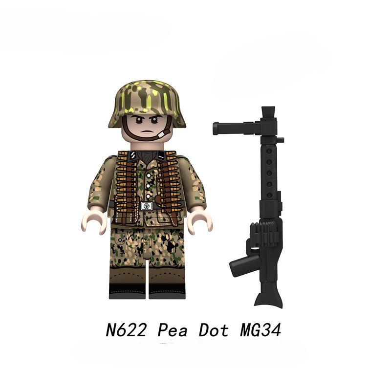 New Military Private Affairs Pea Dot Guns Building Blocks Model Bricks Mini Action Toy Figures Toy Gift for Children