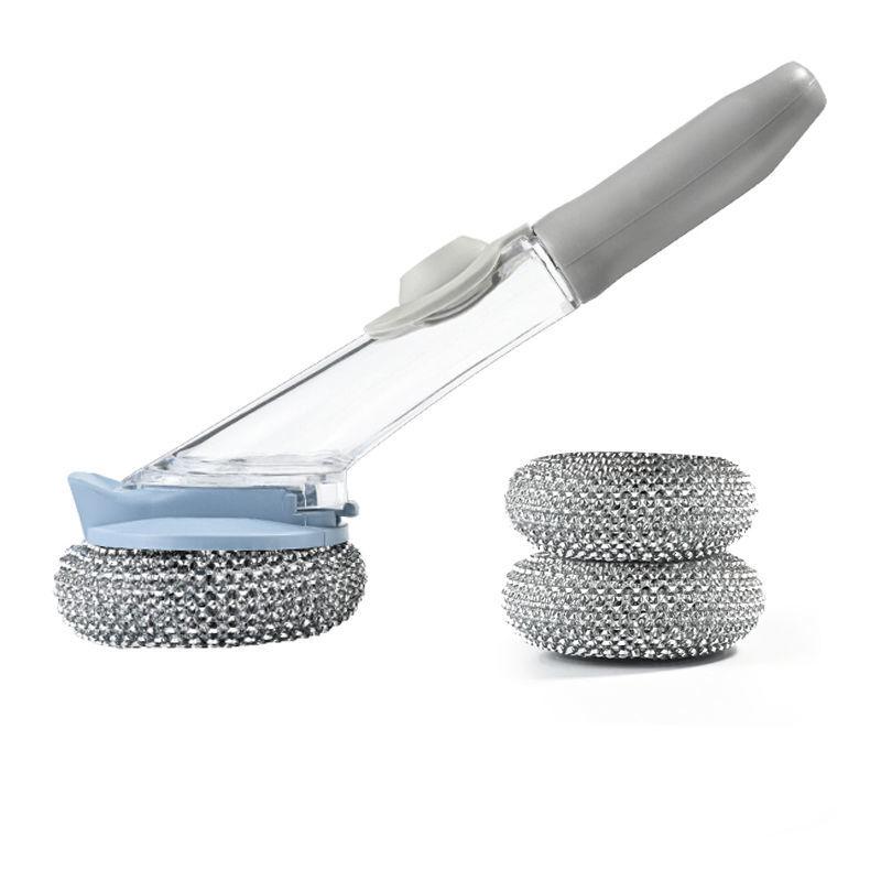 

Длинная ручка щетка для чистки кухонный аксессуар 2 в 1 автоматический дозатор мыла без протечек для мойки раковины домашний ершик для мытья посуды