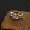 Ciondolo Corona di Rapunzel Anelli Gioielli da Principessa Per Donna Ragazza Moda Accessori da Matrimonio Anelli Regolabili Placcati Oro Regalo Per Lei