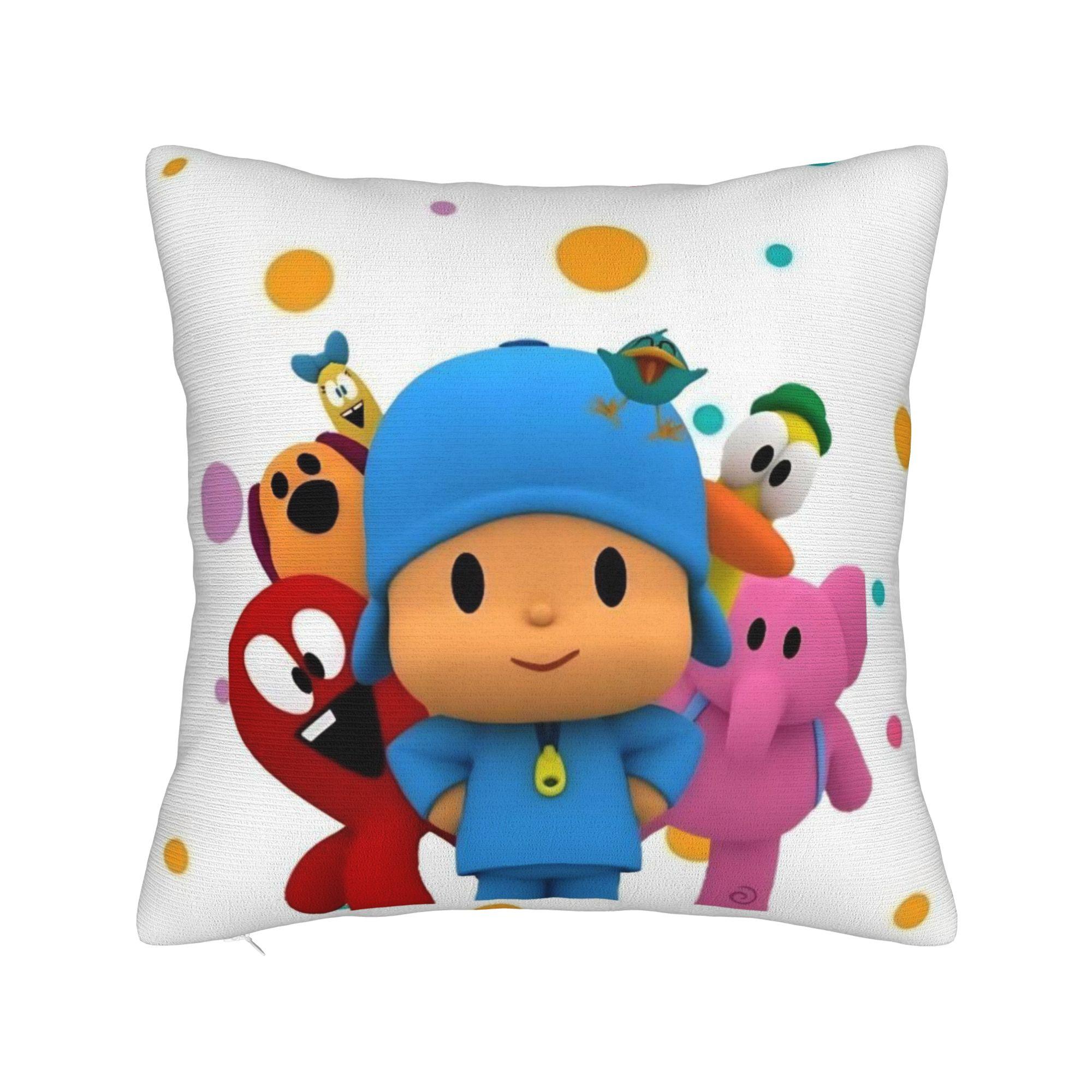 

Pocoyoes Cartoon Comdy Pillow Covers Merch Printing Cushion Cover Decor Pillow Case Cover Sofa Multi Size 12x12Inch