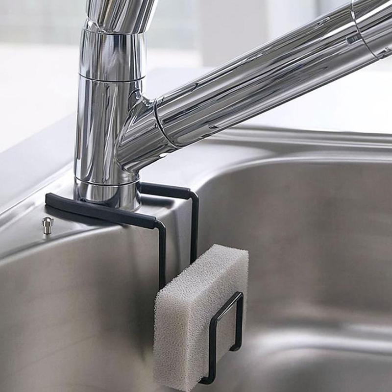 Durable Metal Sink Caddy Sponge Holder Small Kitchen Bathroom Organizer Liquid Dish Drainer Faucet Rack Shower Convenient