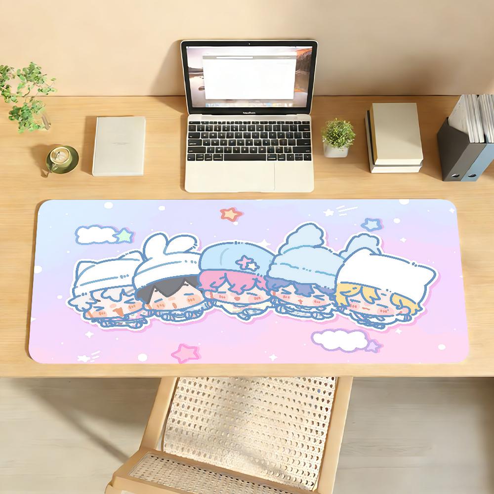 Kpop P-PLAVE Cartoon Mouse Pad Anti Slip Rubber Edge Locked Thickened Laptop Gaming Desk Mat