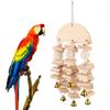 Natürliches Holz Vogel Hängeschaukel Papagei Beißen Kauen Spielblock Käfig Spielzeug Zubehör