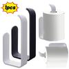 Wall Mounted Tissue Organizing Shelf Self-Adhesive Kitchen Storage Rack Toilet Paper Holder