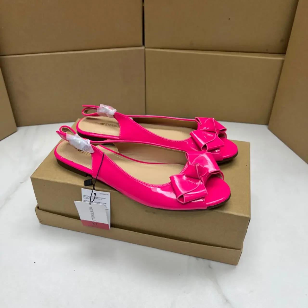 

Fashion Fashion Designer Women s Flats Peep Toe Shallow Slip on Bow Decoration Breathable Slingbacks Casual 2025 Female Mules Shoes 37