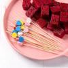 100Pcs Heart-Shaped Bamboo Cocktail Picks