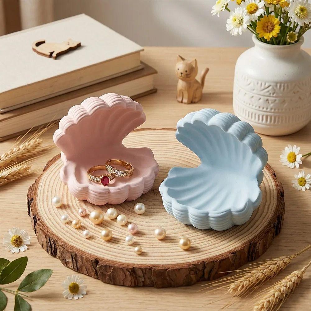 Multi-Functional Scallop Silicone Mold Heat-Resistant 3D Shell Jewelry Tray Mold  Candle Making