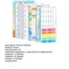 Kit de recarga de planejador de orçamento A6 82 folhas 2024 Calendário colorido mensal planejador semanal inserções de 6 furos para despesas de substituição de caderno de folhas soltas