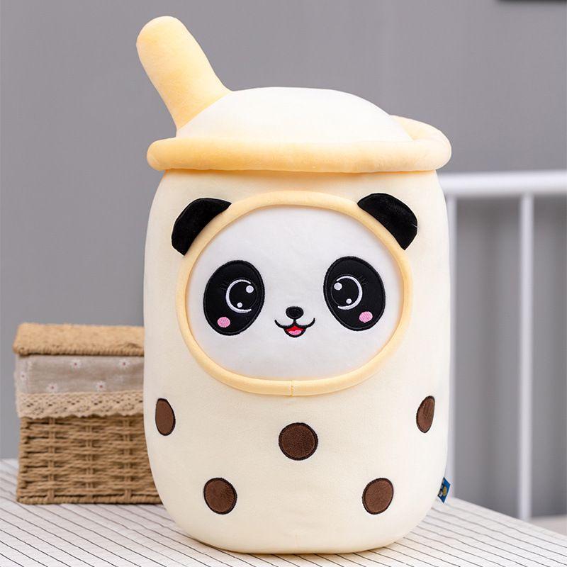 Milk Tea Pearl Pillow Girls Sleep In Bed Pillow Big Doll Soft Doll Toy Plush