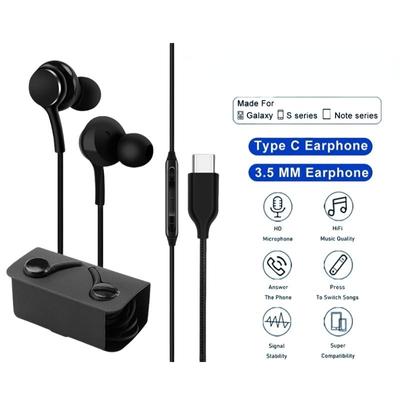Original Type C Wired Earphone For Samsung Galaxy S23 S21 S22 Ultra Plus 3.5 Mm Earbuds Headphones A54 A34 A53 A53 Accessories