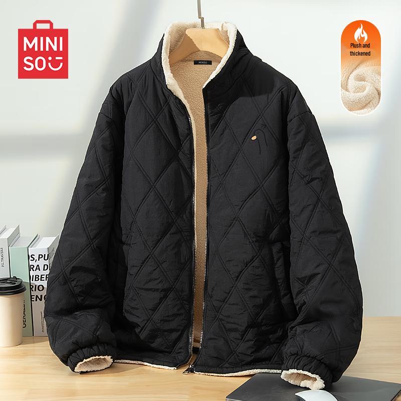 MINISO Men's Lamb Fleece Lined Winter Padded Jacket