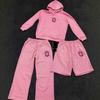 Y2K Streetwear Hoodie Sweatpants Set Embroidered Casual Loose Fit Women