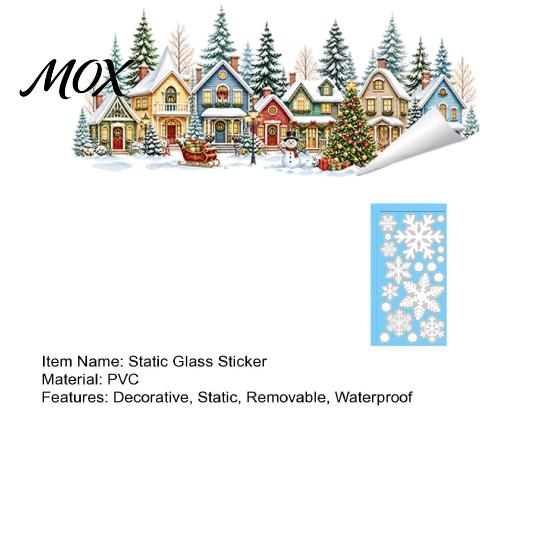 Transparent PVC Stickers Christmas Static Window Clings, Glass Stickers, Xmas Winter Snowflake Decals Decorative Sheets for Home Store Holiday