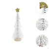 25cm Miniature Christmas Tree on Wood Base, Ideal for Table Decorations