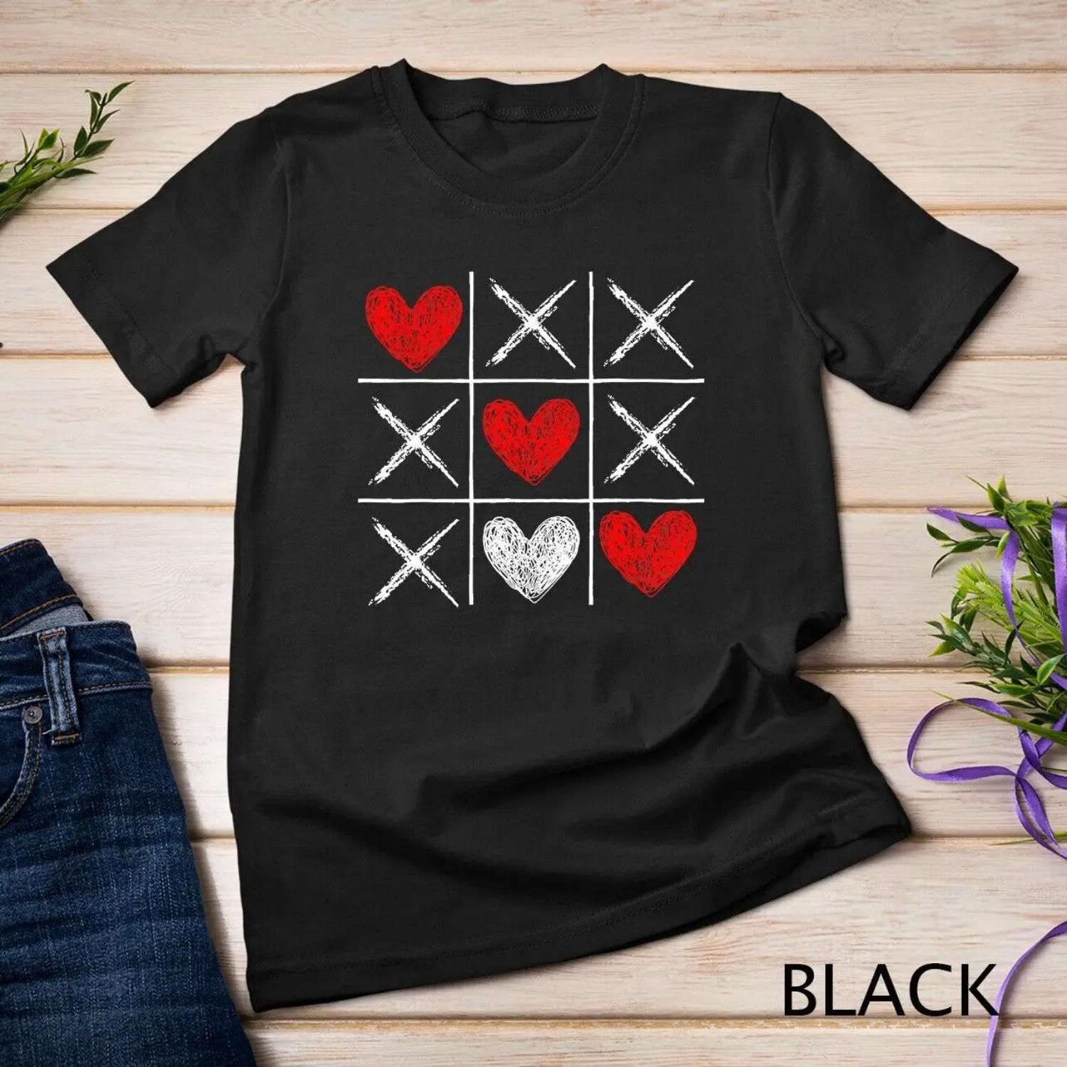 Valentines Day Tic Tac Toe XO Funny Valentine s T Shirt S
