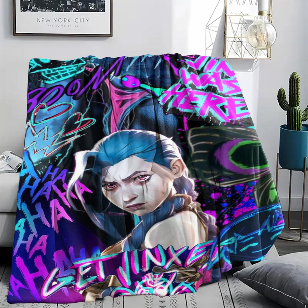 Jinx Print Flannel Blanket, High Quality Comfortable for All Seasons, Home Decor, Warmth and Comfort, Perfect for Christmas Gifts51