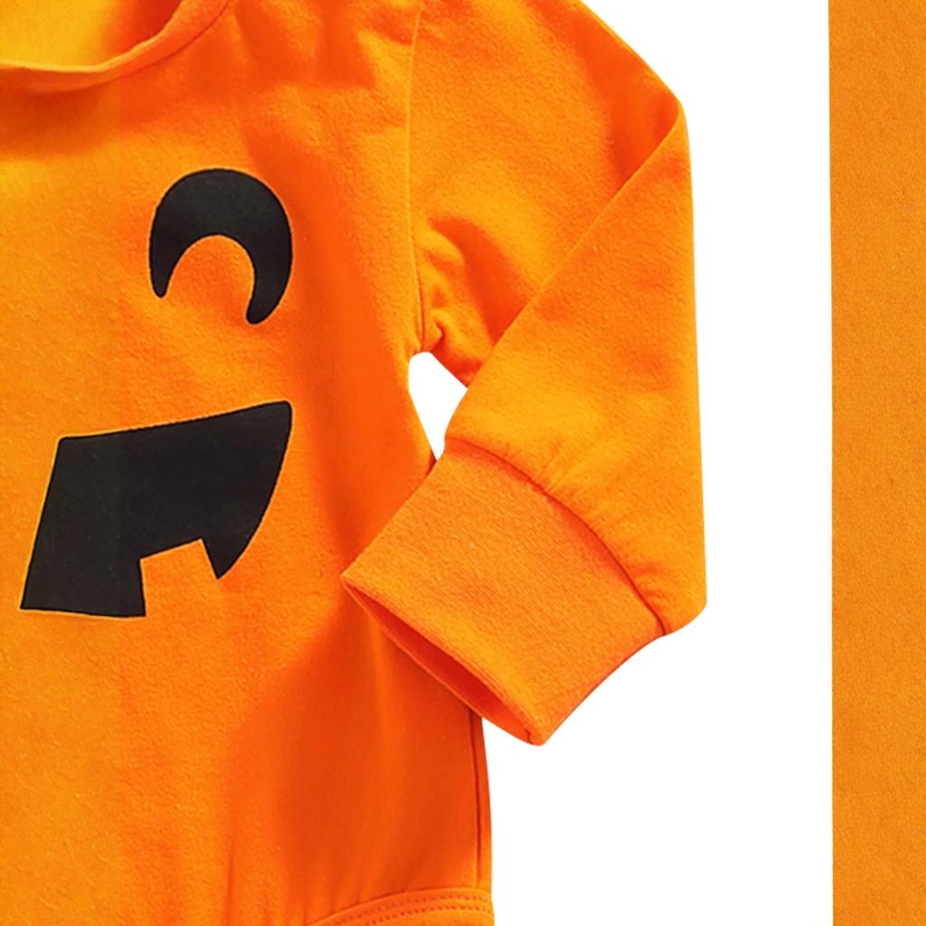 Newborn Boy Pumpkin Bodysuit + Hat + Socks Children's Halloween Costume Set