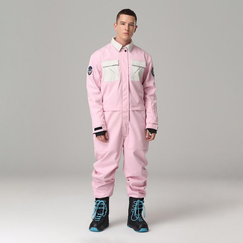 Unisex One-Piece Snowsuit Set Waterproof Windproof Warm Skiing Snowboarding Winter Sports