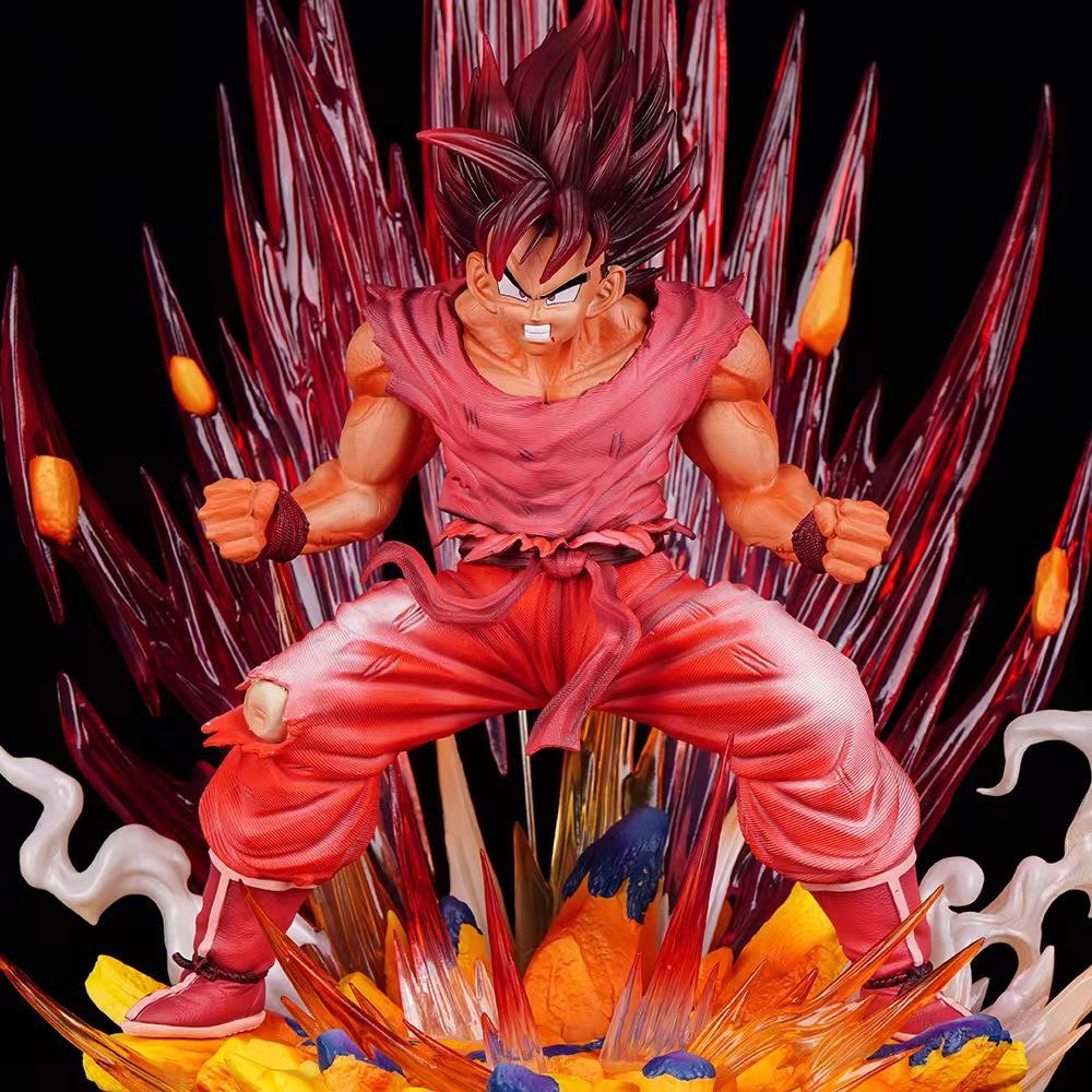 

Dragon Ball Goku King Kai Fist Exploding Power Figure - Red Anime Statue Ornament
