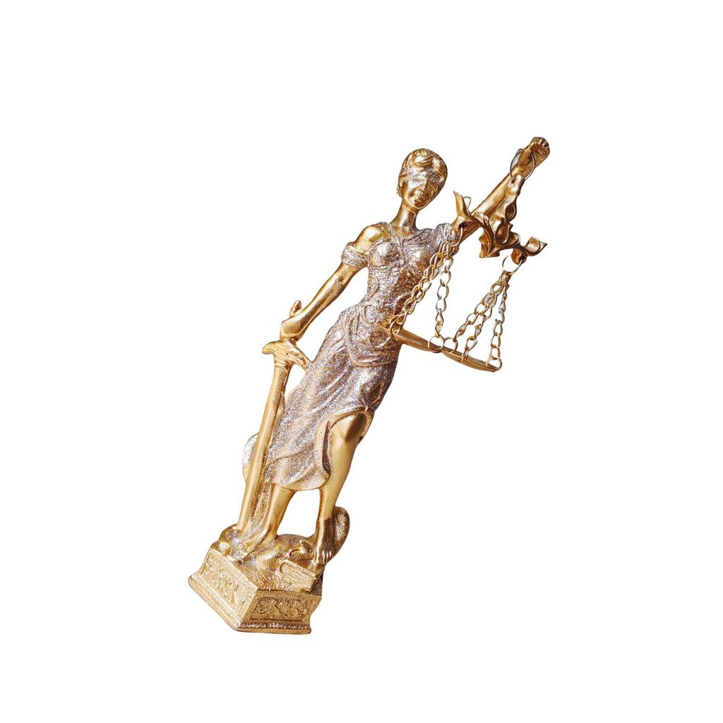 Blind Law Goddess Statue Resins Lady Justice Sculpture with Scale Greek Roman Fairness Figurine Ornament Gift for Lawyer