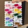 10Pcs/lot Girls Double Plush Ball Hair Ropes Set For Kids Solid Color Scrunchies Elastic Hair Bands Hair Accessories