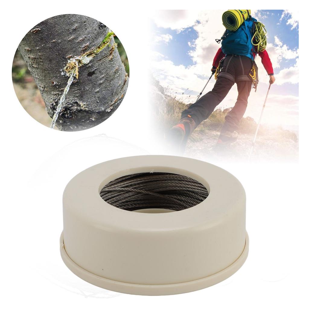 Wire Saw, Stainless Steel Wire Rope Saw, Survival Rope Saw with High Sharpness, Lightweight and Portable Design for Outdoor Camping, Hiking, Hu