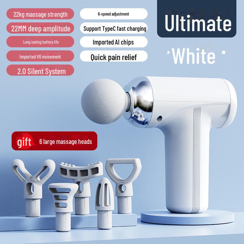 

Компактный мощный шестискоростной массажер для мышц, расслабляющий шею и тело Ultimate Edition белый