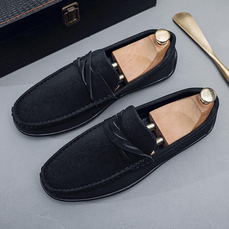 Fashion Men Casual Shoes Suede Luxury Brand Soft Loafers Male Lazy Shoes Breathable Comfort Slip-on Mens Driving Shoes Moccasins