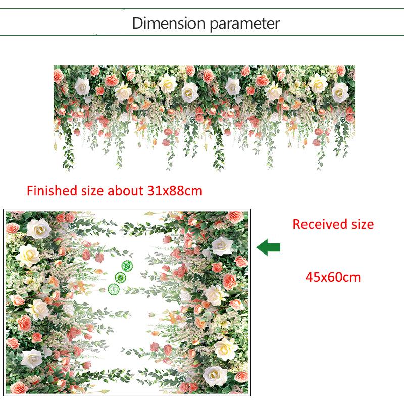 Wall Decals for Living Room Bedroom Minimalist Skirting Board Flowers Roses Plants Creative Waistline Background Wall Art Paintings Home Decor