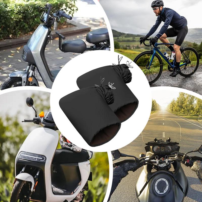 1Pair Motorcycle Handlebar Gloves Winter Warm Snowmobile Handle Grip Gauntlets Gloves Windproof Cold Weather Handlebar Mittens