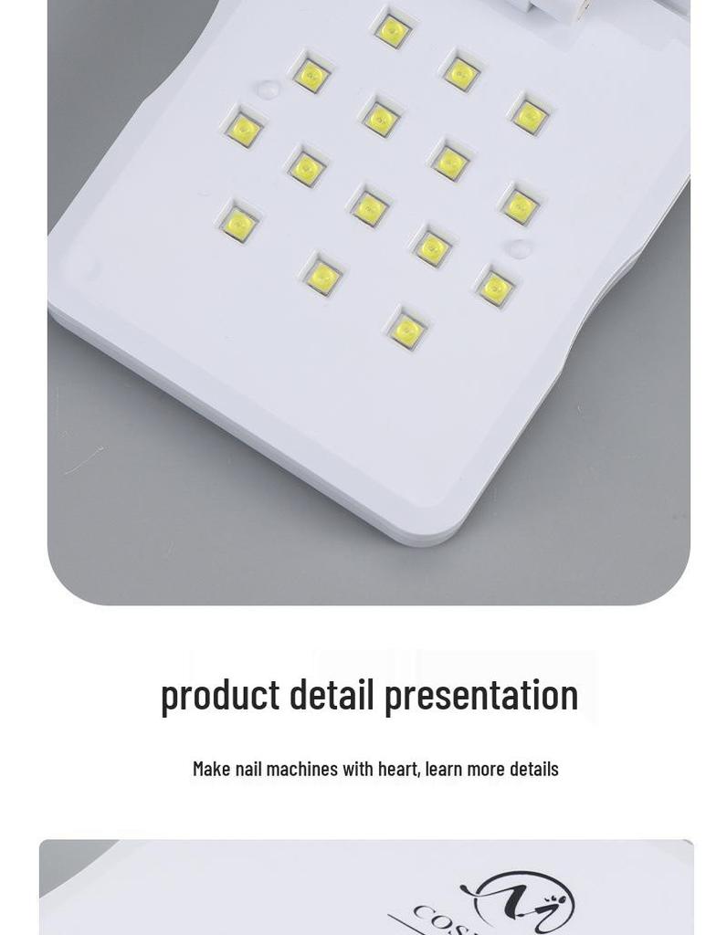 Portable Folding LED Manicure Lamp with Flip Cover – Quick-Drying, Smart Phototherapy for Nails, No Blackening Hands