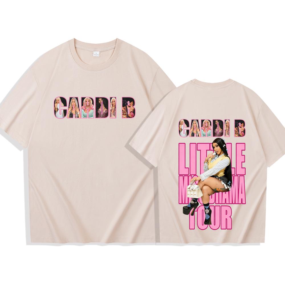 Cardi B Tour 2026 Tshirt Unisex Unisex Harajuku Short Sleeve Oneck Casual Shirt