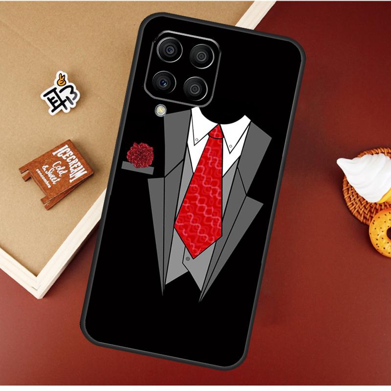 Suit and Tie Case For Samsung Galaxy M51 M31 M21 M11 M16 M36 M56 M53 M12 M32 M52 M15 M35 M55 M14 M34 M54