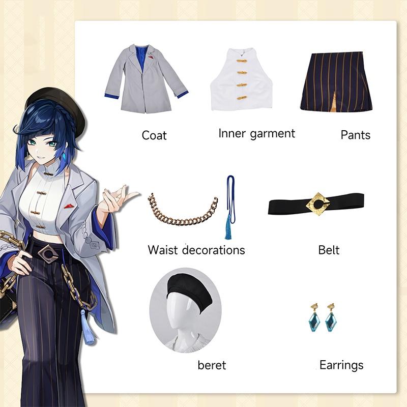 Impact Yelan Genshin Pizzahut Cobranded Cosplay Bag Game Character Uniform Prop