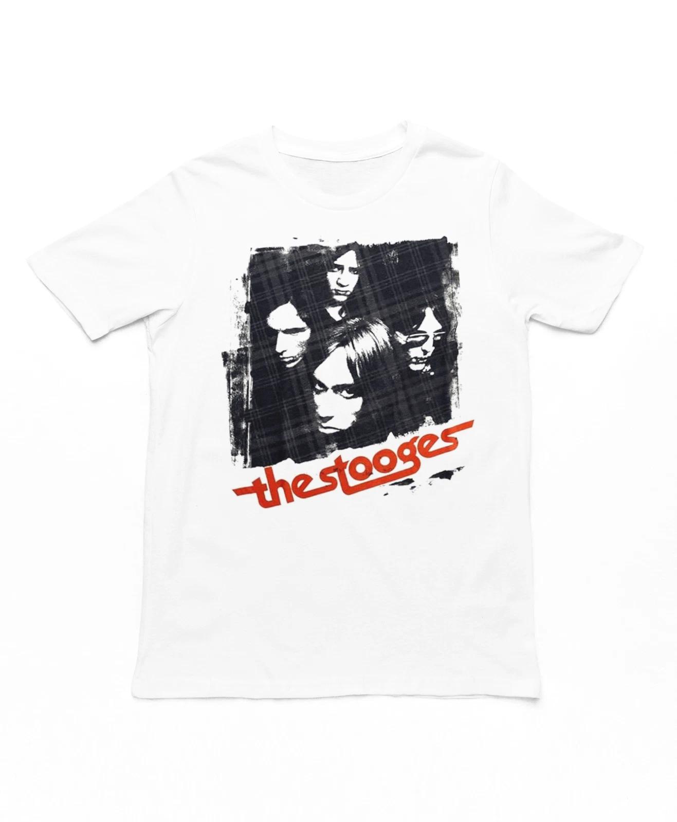 

The Stooges Групповое фото Мужская футболка Рок-н-ролл Музыка Классическая футболка Новая Белая 3XL
