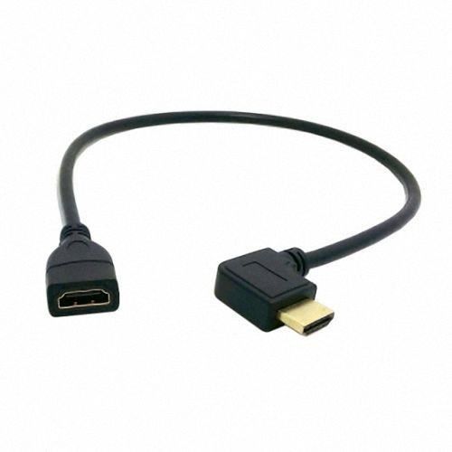 Xiwai Connecteur à angle droit à 90 degrés HDMI 1.4 avec Ethernet et câble de rallonge de type A mâle à A femelle 0,5 m