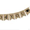 1PC Graduation Party Congrats Linen Banner Sign