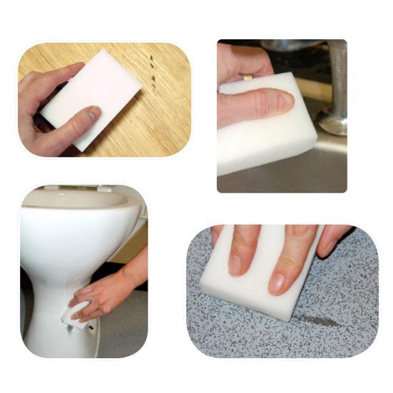 10Pcs Kitchen Dish Bowl Washing Cleaning Magic Sponge Pad Oil Dirt Removal Tool