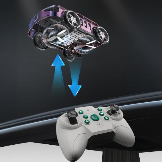 2-In-1 Remote Mini RC Flying Car with Control Drone Car Toy LED Lights Easy Fly Remote