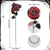 Silk Black Spiders Rose Bouquets Flexible Stalk Floral Arrangement Decoration For Halloween Weddings Event