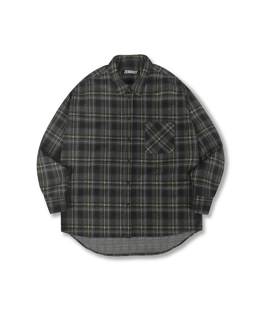 ZENDUST Billy Check Shirt Charcoal