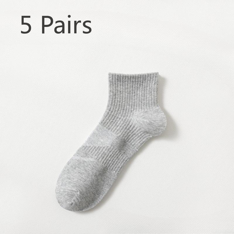 

5 пар мужских носков для бега из чистого хлопка на весну и осень с дезодорирующим эффектом 5 Pairs