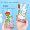 Goldrand strukturierte Glasbecher DIY Kinder Bastel Malset