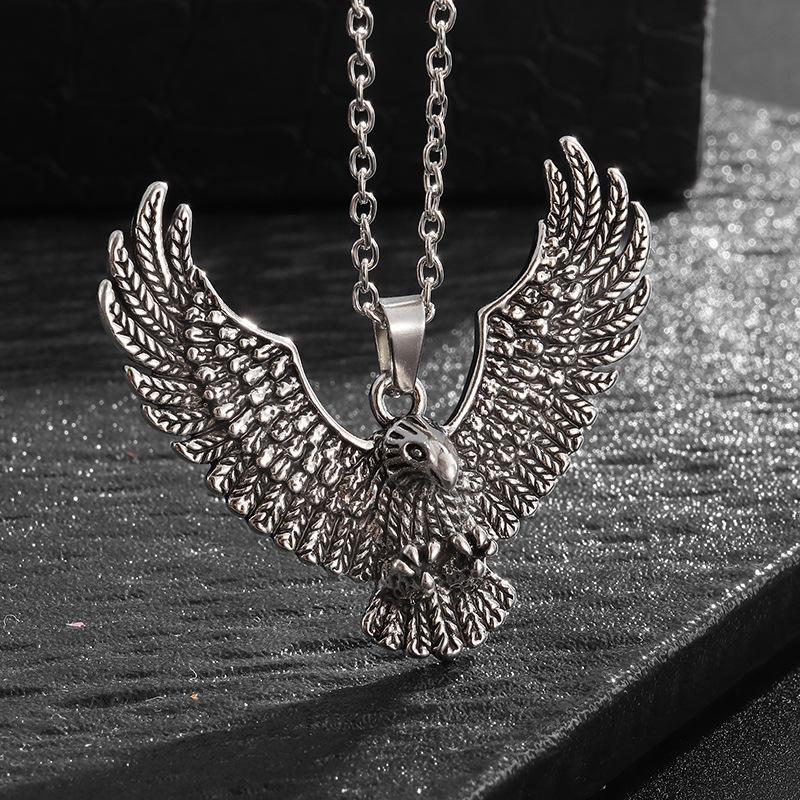 

Новое Горячее Продающееся Модное Панк Ожерелье с Подвеской Орла Ретро Трендовое Мужское Ожерелье с Орлом