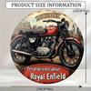 Metal Wall Art Retro Red Motorcycle British Building Vintage Tin Sign Home Decor
