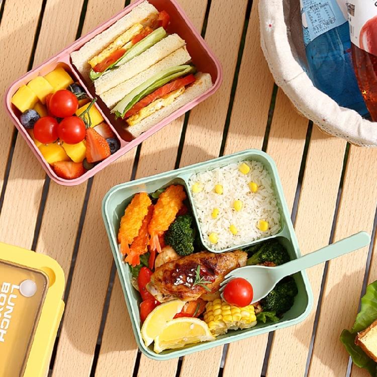 Mehrteiliger Lunchbehälter mit versiegeltem Deckel, Kunststoff, mikrowellengeeignet, zur Trennung von heißen und kalten Speisen