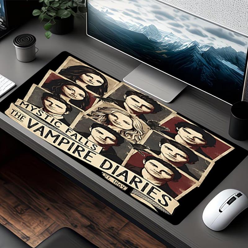 The Vampire Diaries Baskılı Mouse Pad, Klavye Pad'i Dizüstü PC Matı olarak Ofis Ev Kullanımı için, Masa Dekorasyonu, Oyuncular için Mükemmel Doğum Günü Hediyesi