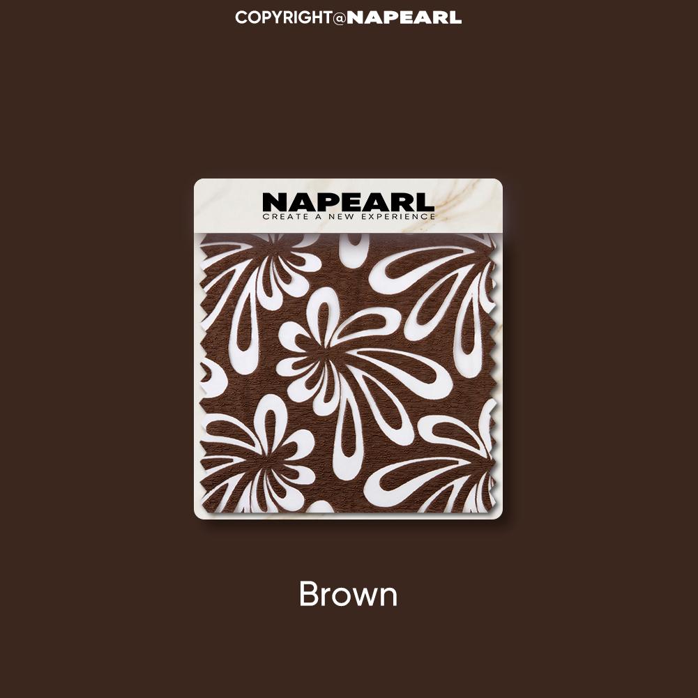 

1 шт. NAPEARL европейский жаккардовый легкий тканевый балдахин с бусинами для штор, украшение для спальни, гостиной, домашнего декора W155cm x L125cm коричневый