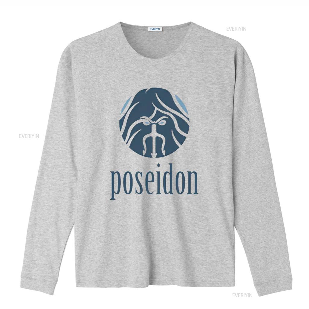POSEIDON Klassisches Herren T-Shirt Weiß X-Large vintage gewaschenes Oberteil für den Alltag Dehnbar Weich homme Designer-Kleidung Unisex